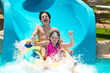 Kids on water slide