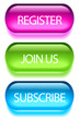 Register buttons, vector illustration