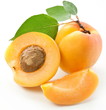 Apricots with leaves