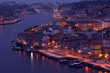 View of Oporto at night