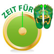 uhr - zeit für fussreflexzonenmassage