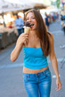 girl eating ice cream girl eating ice cream
