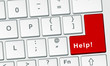 Keyboard with help word Keyboard with help word