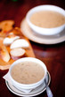 Photo: bowls of soup with bread bowls of soup with bread
