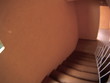 Running down the stairs