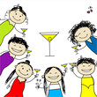 Hen party! Funny friends for your design Hen party! Funny friends for your design