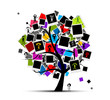 Memories tree with photo frames, insert your picture