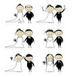 Wedding ceremony - bride and groom together for your design
