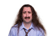 Sad long haired man crying with streaming tears1