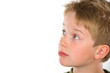 boy is looking sidewards boy is looking sidewards