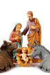 Presepe con sfondo bianco
