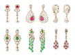 Pairs of earrings