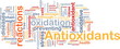Antioxidants health background concept