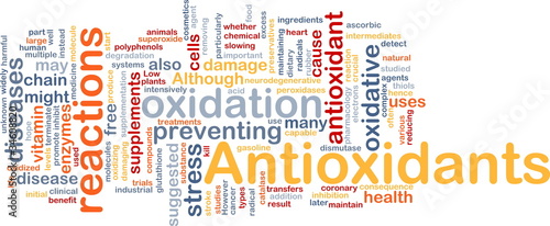Illustration: Antioxidants health background concept Antioxidants health background concept