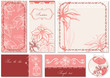 Retro floral backgrounds, lily theme