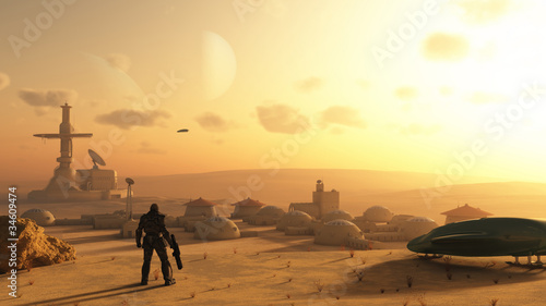 Illustration: Desert Science Fiction Village Desert Science Fiction Village