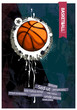 Grunge basketball illustration.