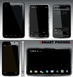Vektor: smart phones set smart phones set