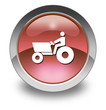 Red Glossy Pictogram "Tractor"