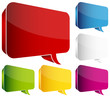 7 Coloured Speech Bubbles