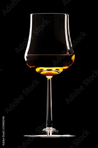Photo: coctail glass isolated on black coctail glass isolated on black
