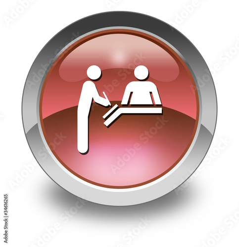 Illustration: Red Glossy Pictogram "Registration" Red Glossy Pictogram "Registration"