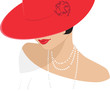 Lady in a red hat