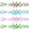 Set of abstract confetti-banners. Vector-Illustration