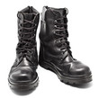 Black Leather Army Boots