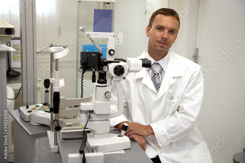 Photo: Doctor in ophthalmology clinic Doctor in ophthalmology clinic