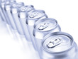 Silver soda cans
