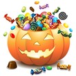 Halloween Zucca e Caramelle-Halloween Pumpkin and Candies-Vector