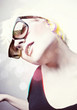 Young Glamourous Girl with Sunglasses Young Glamourous Girl with Sunglasses