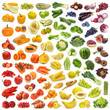 Rainbow collection of fruits and vegetables