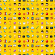 Cartoon school icons seamless pattern Cartoon school icons seamless pattern