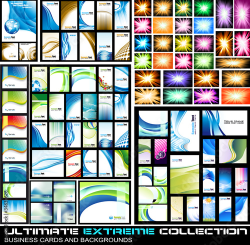 Vektor: Ultimate Extreme Collection of business cards Ultimate Extreme Collection of business cards