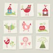 Set of cartoon elements Set of cartoon elements