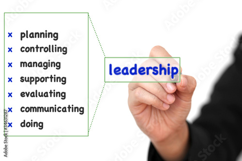 Photo: business leadership concept list business leadership concept list