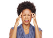 African american young woman suffering from headache