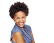 Attractive black woman smiling