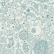 seamless christmas hand drawing