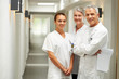 Caring medical workers in hospital