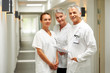 Friendly caring team of medical healthcare professionals