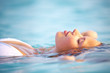 Woman having peaceful time in water