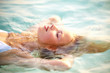 Woman having good time in water