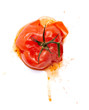 splattered splashed tomato vegetable food
