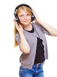 Cute teenager with headphones