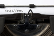 internetaddresse mit schreibmaschine geschrieben