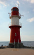 Leuchtturm Warnemünde rot