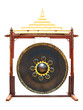 gong in thai temple isolated on white background gong in thai temple isolated on white background